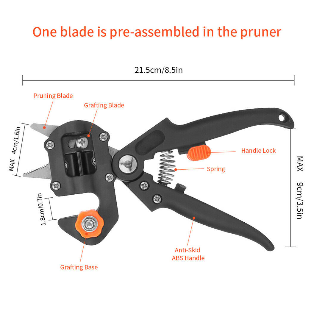 Garden Grafting Pruner Set Farming Fruit Tree Pruning Shears Scissor V