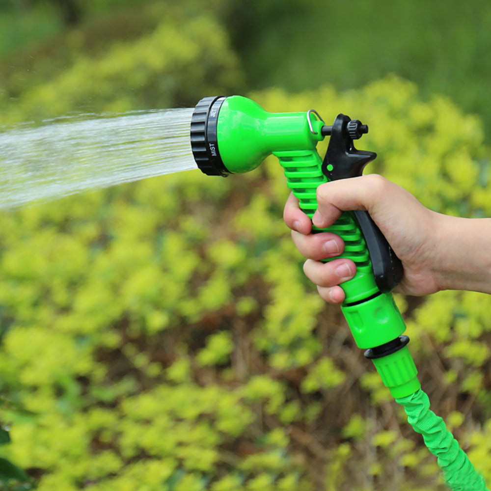 Latex Natural Telescopic Water Hose High Pressure Car Wash Water Gun W